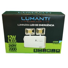luminaria 12w emergencia 2focos